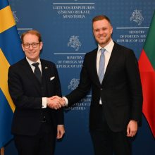 G. Landsbergis su Švedijos ministru aptarė paramą demokratinei Baltarusijos visuomenei