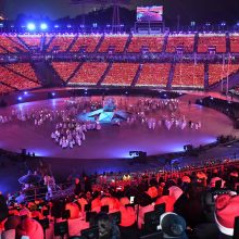 Vyksta žiemos olimpiados uždarymo ceremonija
