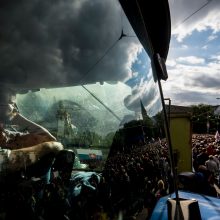 Slovakijoje prie masinių protestų prisidėjo ūkininkai su traktoriais