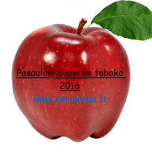 Sostinė Pasaulinę dieną be tabako mini cigaretes keisdama į obuolius