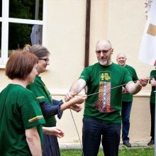 Vilniuje iškilmingai iškelta Dainų šventės vėliava