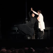 Spektaklį „Ana Karenina“ Trakuose stebėjo ir aktorė M. Bellucci