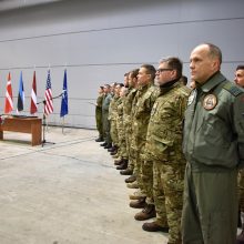 Baltijos šalių oro policijos misiją Lietuvoje perėmė Danija 