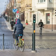 Gedimino prospekte – dviratininkams pritaikyti šviesoforai