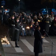 Virš tūkstančio žmonių Laisvės gynėjų dieną minėjo prie Seimo