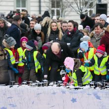 Lukiškių aikštėje – neužmirštuolių pieva Laisvės gynėjams