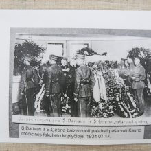 Įamžinta: koplyčioje buvusioje nuotraukoje – čia 1934 m. vykusios lakūnų žūties dienos pagerbimo ceremonija.