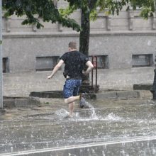 Po liūties Klaipėdoje – laistyti medžių