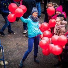 Rekordinio ilgio Lietuvos vėliava iš balionų