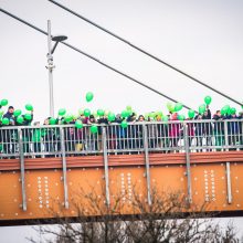 Rekordinio ilgio Lietuvos vėliava iš balionų