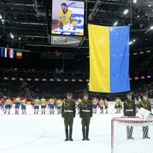 Pasaulio ledo ritulio čempionate Ukraina nesunkiai nugalėjo Rumuniją