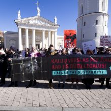 Katedros aikštėje – eitynės už gyvūnus