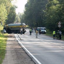 Dėl avarijos Eišiškių plente sustabdytas eismas