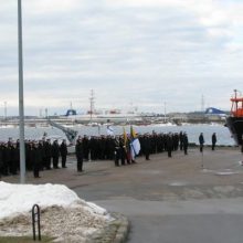Karinių jūrų pajėgų vadas atsisveikino su tarnyba 