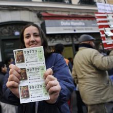 Loterija Ispanijoje: išdalyti 2,52 mlrd. eurų
