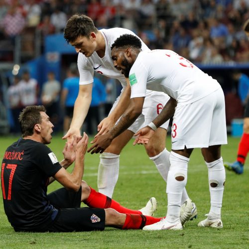 Pasaulio futbolo čempionato pusfinalis: Kroatija - Anglija 2:1  © Scanpix nuotr.