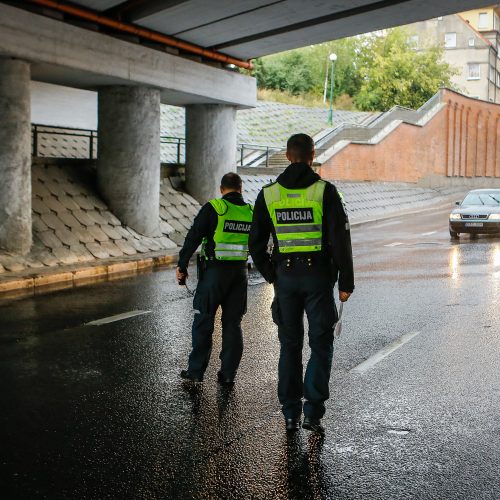 Policijos reidas Klaipėdoje  © Vytauto Petriko nuotr.