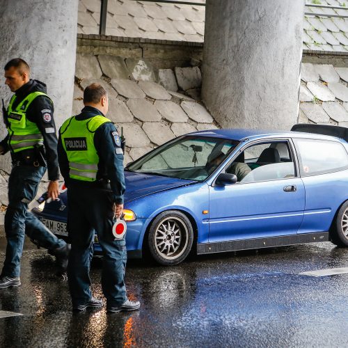 Policijos reidas Klaipėdoje  © Vytauto Petriko nuotr.
