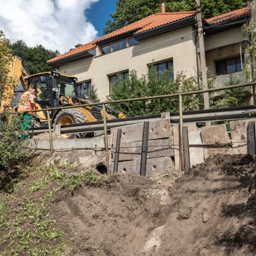 Žemaičių gatvės kalno nuošliauža  © Eitvydo Kinaičio nuotr.