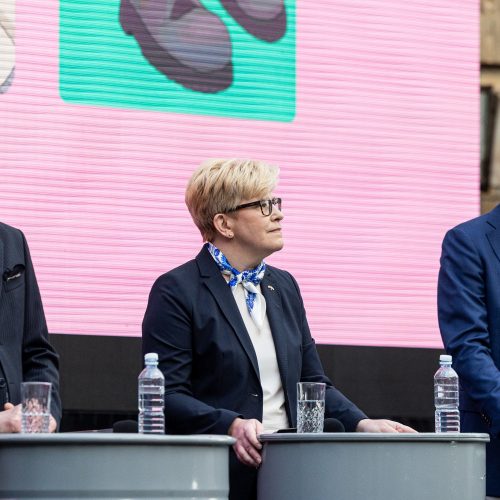 „Žinau, ką renku“ debatai su kandidatais į prezidentus  © P. Peleckio / BNS nuotr.