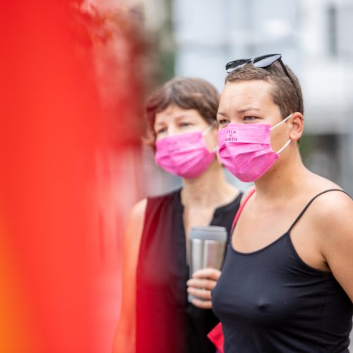 LGBT eisenos palaikymo akcija  © Justinos Lasauskaitės nuotr.