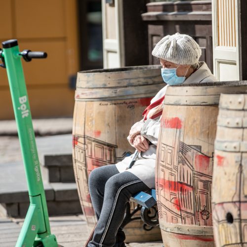 Kauniečiai džiaugėsi pavasarišku sekmadieniu  © Justinos Lasauskaitės nuotr.