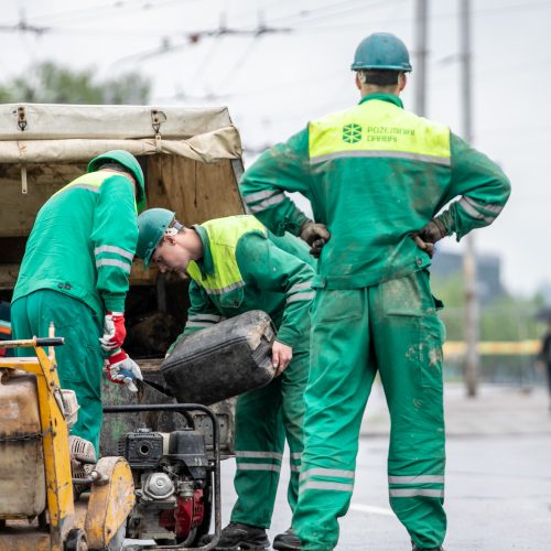 Prasidėjo Kauno pilies žiedinės sankryžos rekonstrukcija  © Justinos Lasauskaitės nuotr.