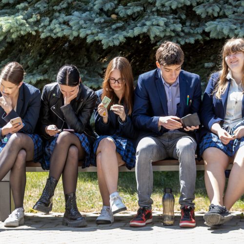 Brandos egzaminai Jono Pauliaus II gimnazijoje  © Justinos Lasauskaitės nuotr.