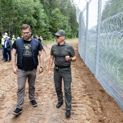 Švenčionių rajone vykdomo fizinio barjero statybos  © P. Peleckio / BNS nuotr.