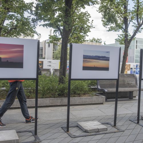 M. Patašiaus fotografijų paroda Laisvės alėjoje  © Simono Baltušio nuotr.