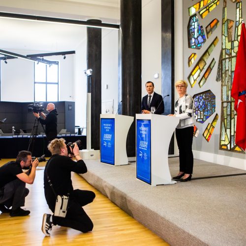 Spaudos konferencijos po rinkimų  © G. Skaraitienės / Fotobanko nuotr.