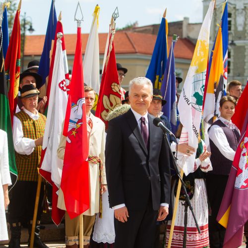 Miestų ir miestelių vėliavų pagerbimo ceremonija  © I. Gelūno / Fotobanko nuotr.
