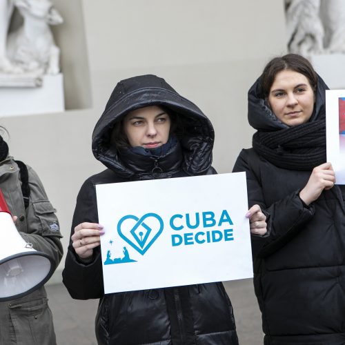 Protestas prieš ES ir Kubos sutarties ratifikavimą  © P. Peleckio / Fotobanko nuotr.