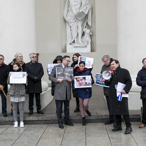 Protestas prieš ES ir Kubos sutarties ratifikavimą  © P. Peleckio / Fotobanko nuotr.