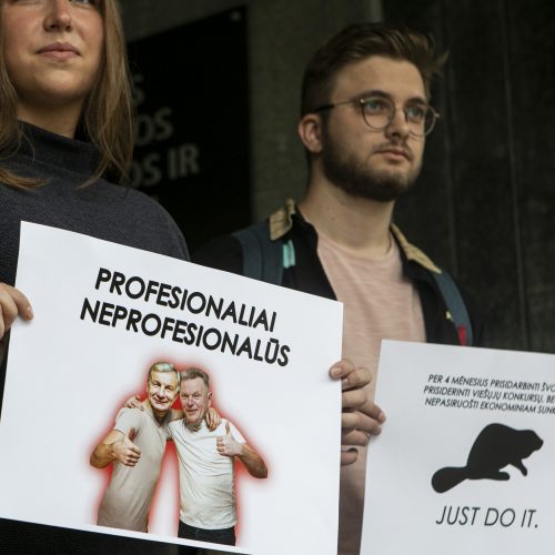 Jaunųjų konservatorių lyga surengė protestą  © P. Peleckio / Fotobanko nuotr.