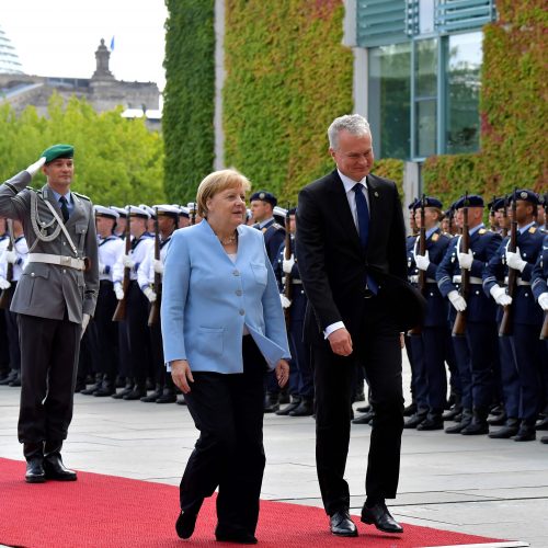 G. Nausėdos susitikimas su A. Merkel  © Scanpix, Prezidentūros nuotr.