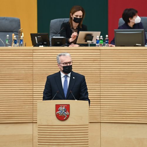 Šalies vadovas G. Nausėda lankosi Seime  © R. Dačkaus / Prezidentūros, M. Morkevičiaus / Fotobanko nuotr.