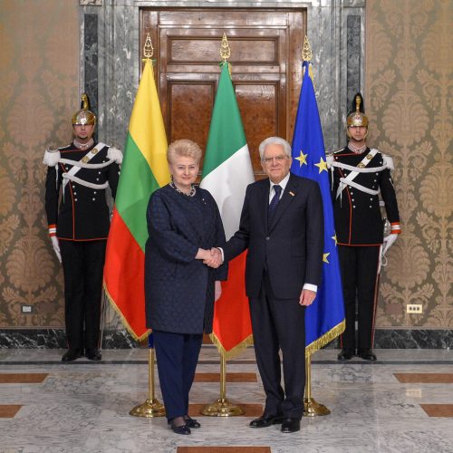 D. Grybauskaitę priėmė Italijos prezidentas  © R. Dačkaus / Prezidentūros nuotr.