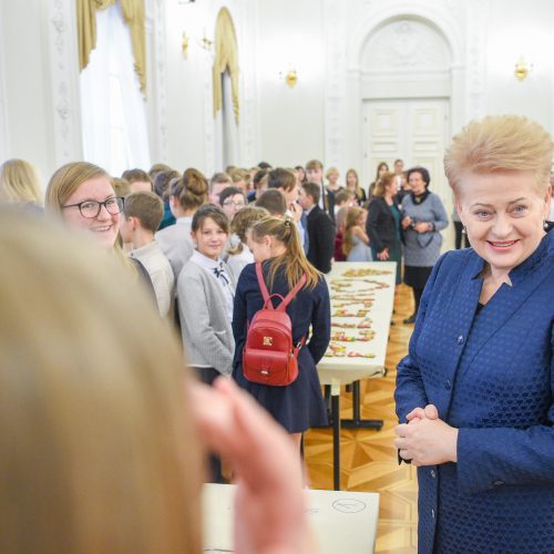 Tradicinis prezidentės ir vaikų susitikimas  © R. Dačkaus / Prezidentūros nuotr.