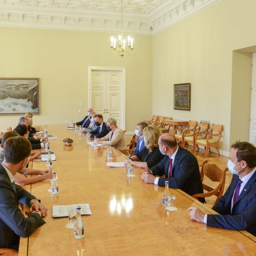 Prezidentas susitiko su partijų lyderiais  © R. Dačkaus / Prezidentūros nuotr.