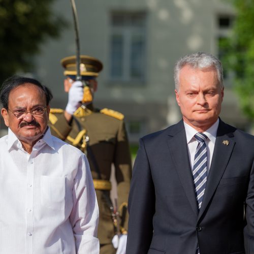 Lietuvoje vieši Indijos viceprezidentas  © R. Dačkaus / Prezidentūros nuotr.
