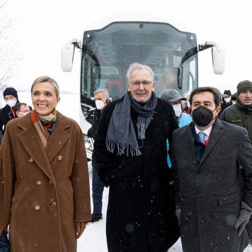 Ministrų vizitas Baltarusijos pasienyje  © Ž. Gedvilos / BNS nuotr.