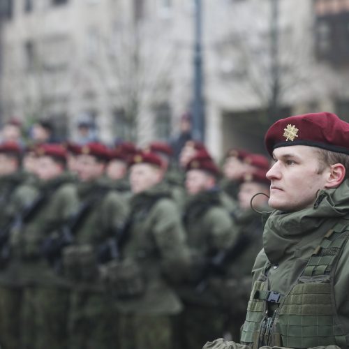 Iškilminga karių savanorių rikiuotė  © Mariaus Morkevičiaus / ELTOS nuotr.