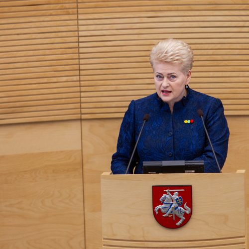 D. Grybauskaitės paskutinis metinis pranešimas  © P. Peleckio / Fotobanko nuotr.