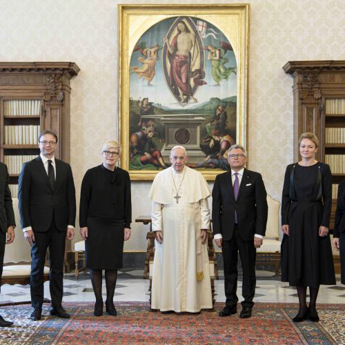 Lietuvos premjerė susitiko su popiežiumi  © „Vatican Media“ nuotr.