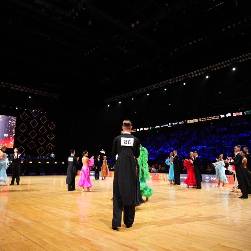 Kauno „Žalgirio“ arenoje pasibaigė 58-osios tarptautinės sportinių šokių varžybos „Gintarinė pora“  © V. Kirklio nuotr.