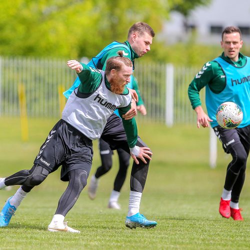 „Kauno Žalgirio“ futbolininkų treniruotė  © Evaldo Šemioto nuotr.