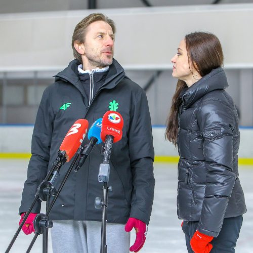 Šokių ant ledo olimpiečių treniruotė Kaune  © Evaldo Šemioto nuotr.