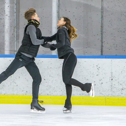 Šokių ant ledo olimpiečių treniruotė Kaune  © Evaldo Šemioto nuotr.