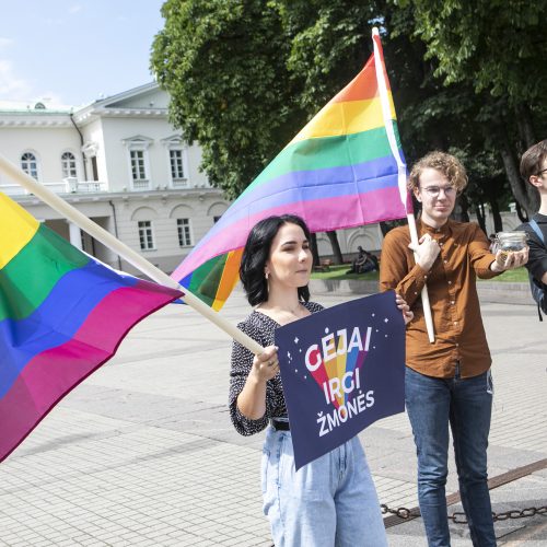 LGBT bendruomenė surengė prezidento padrąsinimo akciją  © P. Peleckio / Fotobanko nuotr.